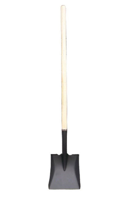 5002006 Mit geradem Holzgriff Karbonstahl Metall Quadratische Gartenbau Schaufeln Spaten