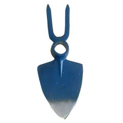 30020108 Schmiede-Fork-Hoe Graving Garden Hoe Pickaxes mit zwei Tines scharfe Spitzen rundes Loch Auge Herz oder Pfirsich Typ