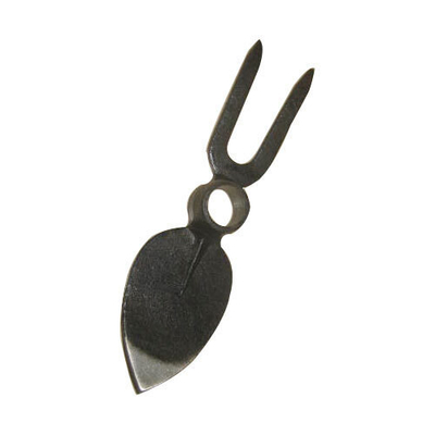 30020109 Rundloch-Augen-Pfirsich-Typ Zwei Zinken Spitze Schmiede-Gabel-Hacke Gemüse Grab Garten Hinterhof Hacke