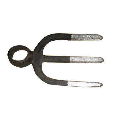 30020120 Drei Tins Oval-Loch-Auge Drei Tins geschmiedet Landwirtschaftlich Gräben Fork-Hoe Garten-Hoe Rake