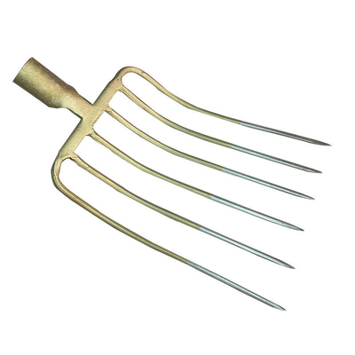 1001026 6 Zinken Mistgabel aus Karbonstahl, Garten Stahl geschmiedet Heugabel Heugabel