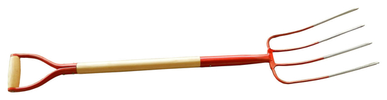 1055001 4 Tines mit Y-Griff Holzgriffe Schmiede Heu Gabel Stahl Garten Gabel Landwirtschafts Gabel