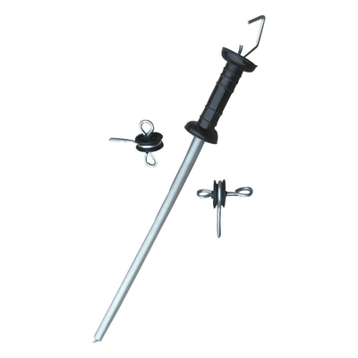 INS010 Weidezaun-Torgriff-Feder-Kits mit zwei Schraub-Toranker-Isolatoren